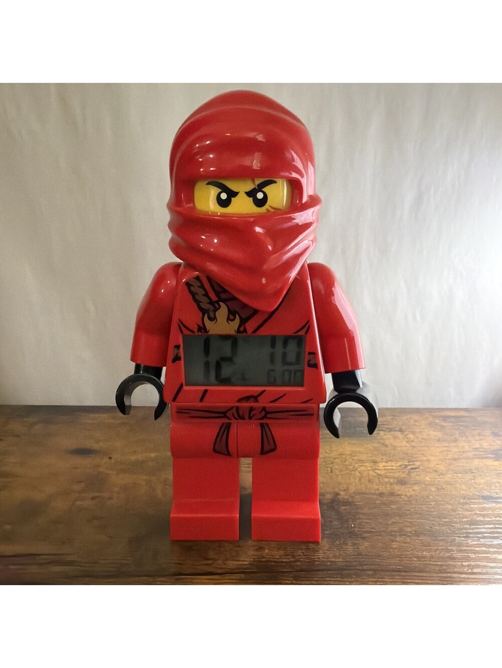 LEGO Ninjago Kai Red Ninja Minifigure Alarm Clock 2011 ClicTime Working